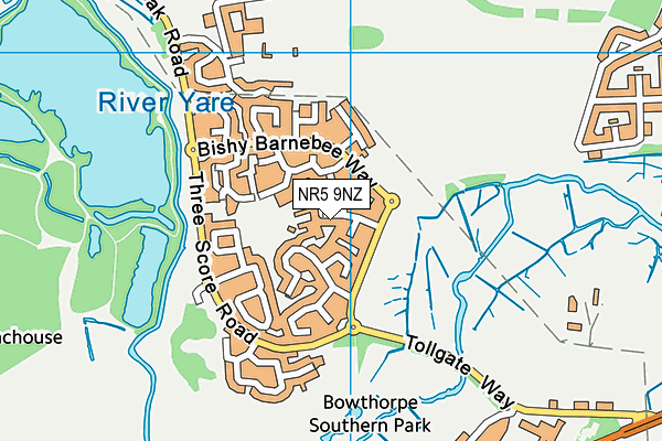 NR5 9NZ map - OS VectorMap District (Ordnance Survey)