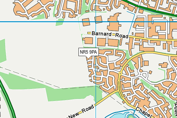 NR5 9PA map - OS VectorMap District (Ordnance Survey)