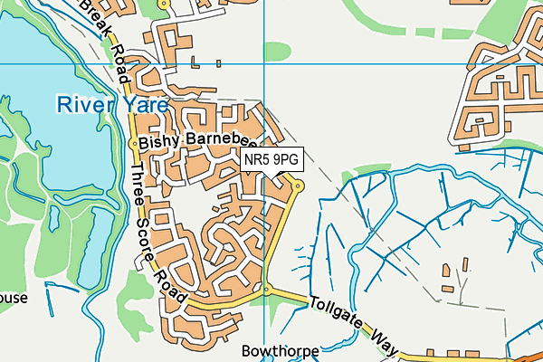 NR5 9PG map - OS VectorMap District (Ordnance Survey)