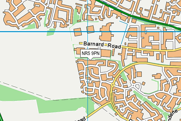 NR5 9PN map - OS VectorMap District (Ordnance Survey)