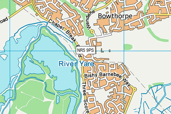 NR5 9PS map - OS VectorMap District (Ordnance Survey)
