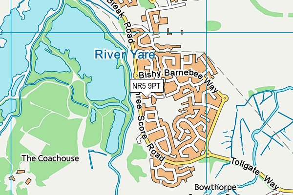 NR5 9PT map - OS VectorMap District (Ordnance Survey)