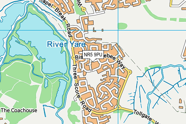 NR5 9PU map - OS VectorMap District (Ordnance Survey)