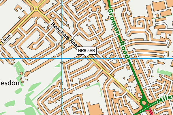NR6 5AB map - OS VectorMap District (Ordnance Survey)