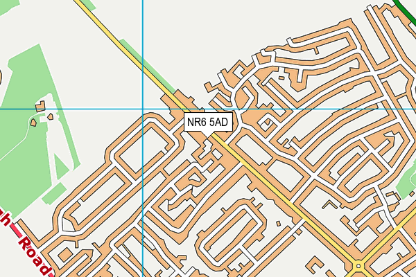 NR6 5AD map - OS VectorMap District (Ordnance Survey)