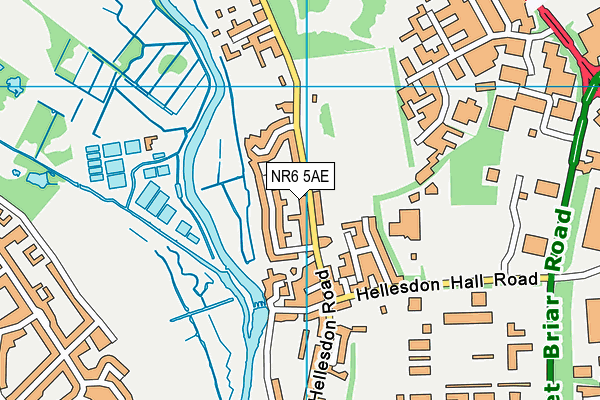 NR6 5AE map - OS VectorMap District (Ordnance Survey)