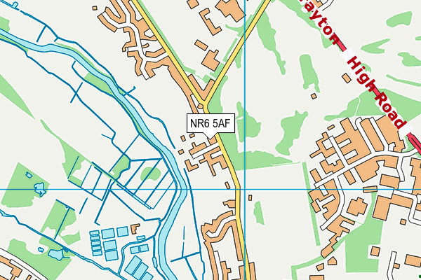 NR6 5AF map - OS VectorMap District (Ordnance Survey)