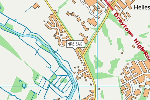 NR6 5AG map - OS VectorMap District (Ordnance Survey)