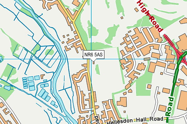 NR6 5AS map - OS VectorMap District (Ordnance Survey)