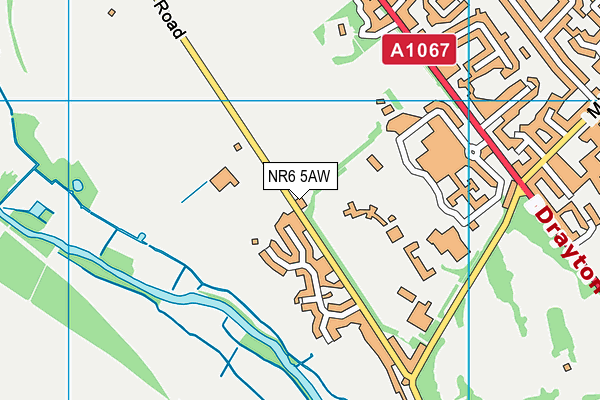 NR6 5AW map - OS VectorMap District (Ordnance Survey)
