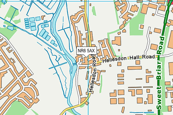 NR6 5AX map - OS VectorMap District (Ordnance Survey)