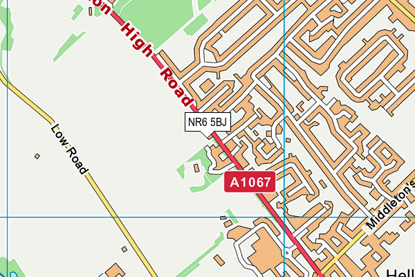NR6 5BJ map - OS VectorMap District (Ordnance Survey)