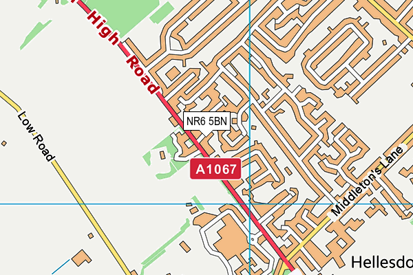 NR6 5BN map - OS VectorMap District (Ordnance Survey)