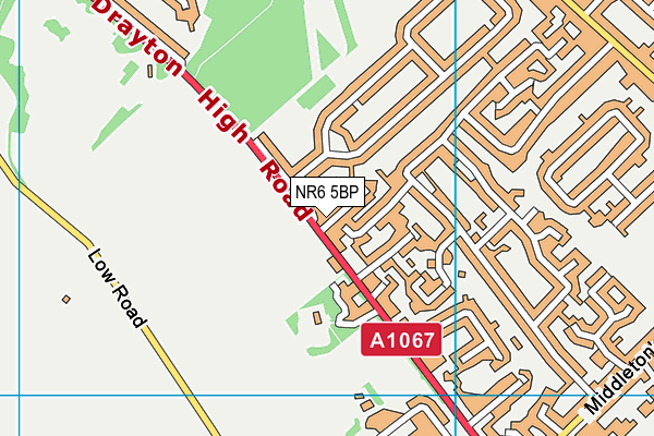 NR6 5BP map - OS VectorMap District (Ordnance Survey)