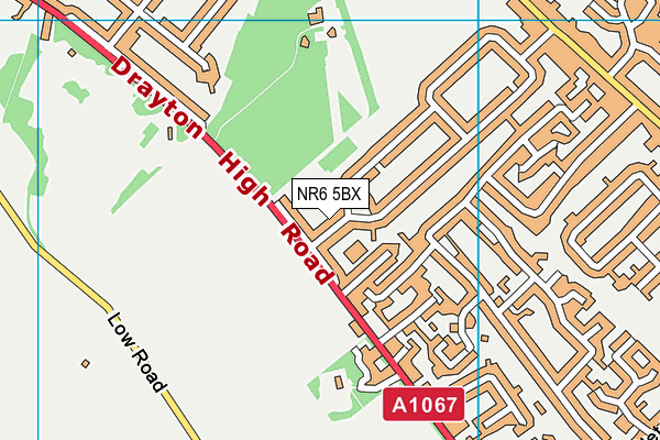 NR6 5BX map - OS VectorMap District (Ordnance Survey)