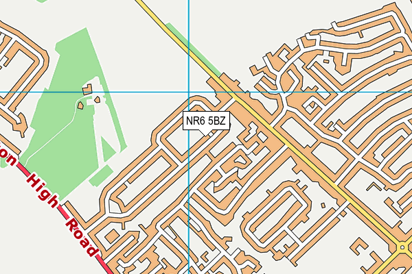 NR6 5BZ map - OS VectorMap District (Ordnance Survey)