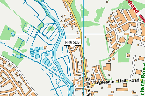 NR6 5DB map - OS VectorMap District (Ordnance Survey)