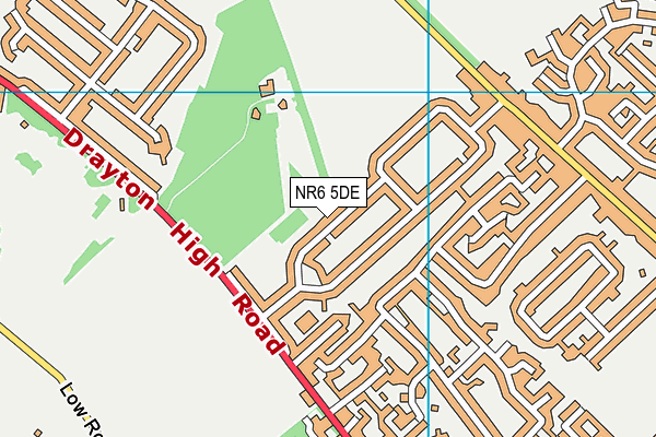 NR6 5DE map - OS VectorMap District (Ordnance Survey)