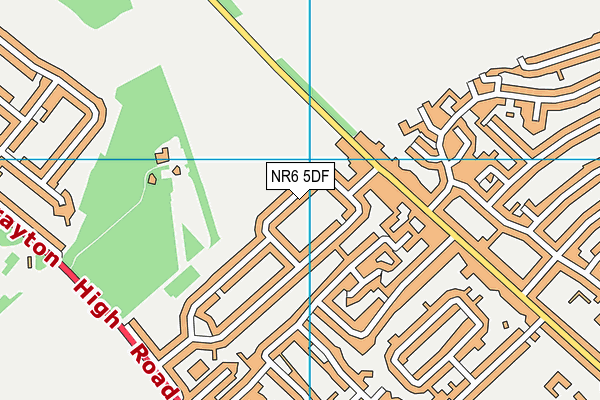 NR6 5DF map - OS VectorMap District (Ordnance Survey)