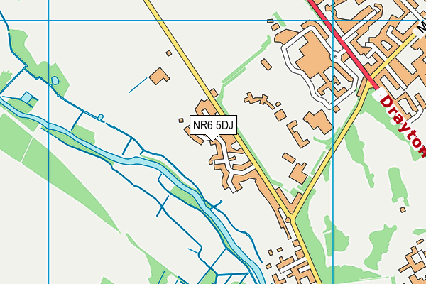 NR6 5DJ map - OS VectorMap District (Ordnance Survey)