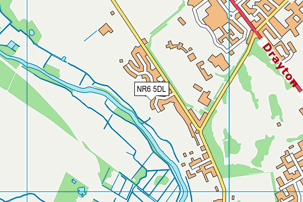 NR6 5DL map - OS VectorMap District (Ordnance Survey)