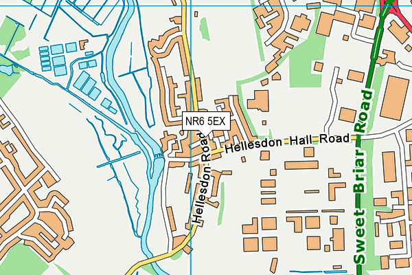 NR6 5EX map - OS VectorMap District (Ordnance Survey)