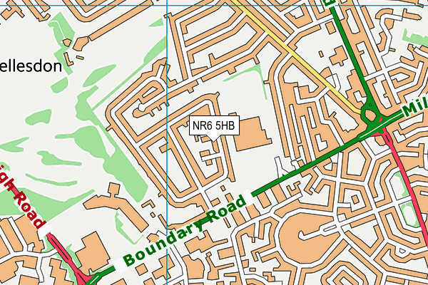 NR6 5HB map - OS VectorMap District (Ordnance Survey)