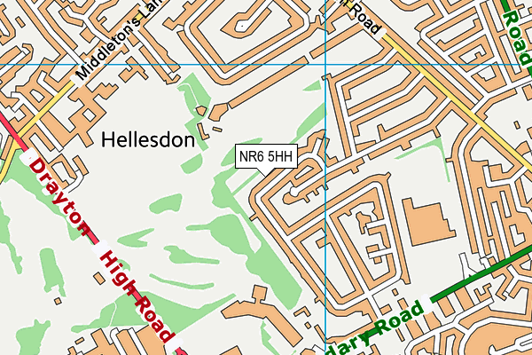 NR6 5HH map - OS VectorMap District (Ordnance Survey)