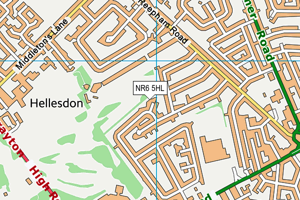 NR6 5HL map - OS VectorMap District (Ordnance Survey)