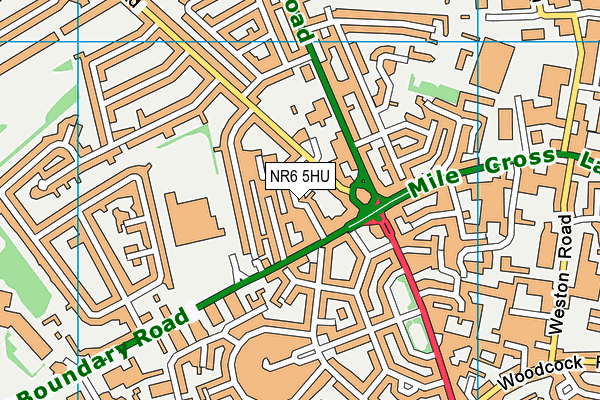 NR6 5HU map - OS VectorMap District (Ordnance Survey)