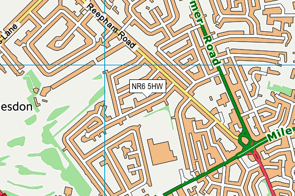 NR6 5HW map - OS VectorMap District (Ordnance Survey)