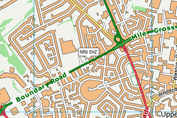 NR6 5HZ map - OS VectorMap District (Ordnance Survey)