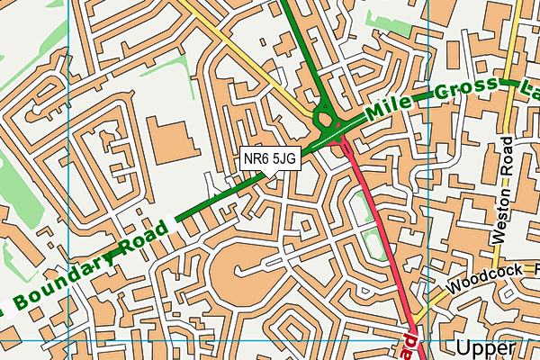 NR6 5JG map - OS VectorMap District (Ordnance Survey)