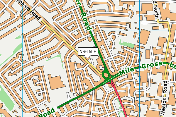 NR6 5LE map - OS VectorMap District (Ordnance Survey)