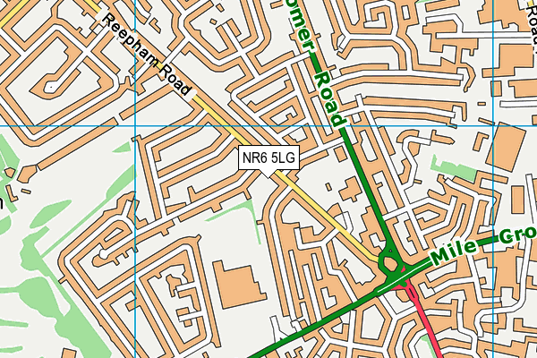 NR6 5LG map - OS VectorMap District (Ordnance Survey)