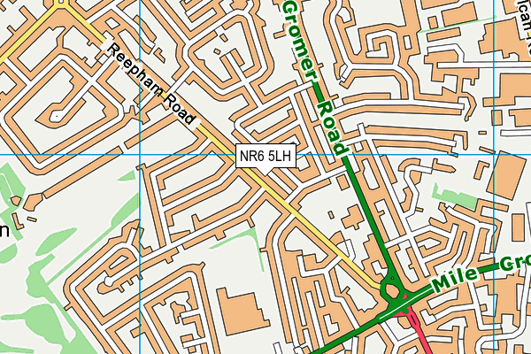 NR6 5LH map - OS VectorMap District (Ordnance Survey)