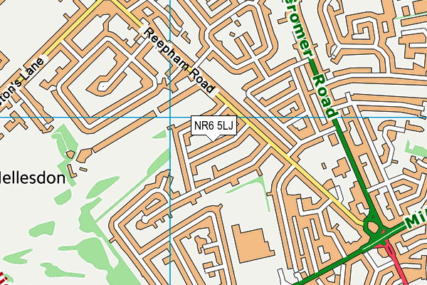 NR6 5LJ map - OS VectorMap District (Ordnance Survey)