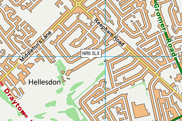 NR6 5LX map - OS VectorMap District (Ordnance Survey)