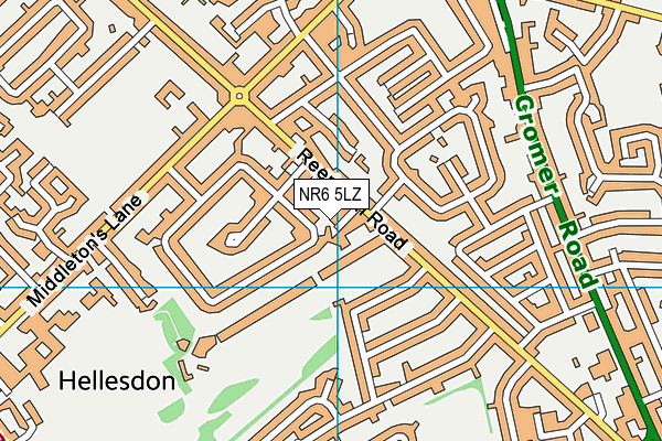 NR6 5LZ map - OS VectorMap District (Ordnance Survey)