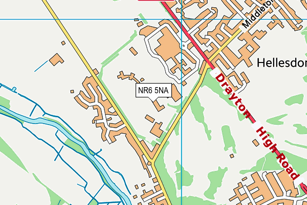 NR6 5NA map - OS VectorMap District (Ordnance Survey)