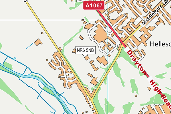NR6 5NB map - OS VectorMap District (Ordnance Survey)