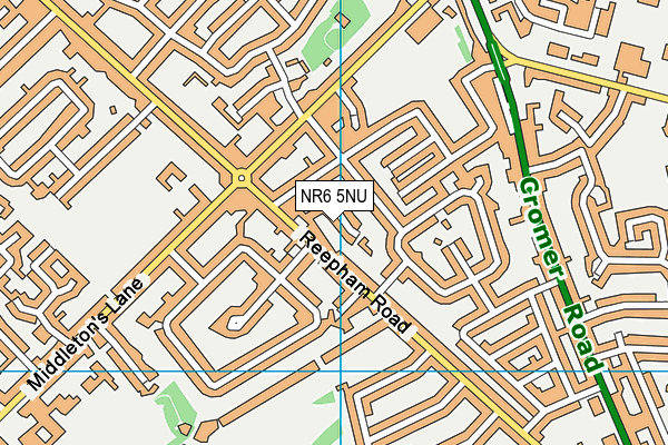 NR6 5NU map - OS VectorMap District (Ordnance Survey)