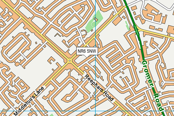 NR6 5NW map - OS VectorMap District (Ordnance Survey)