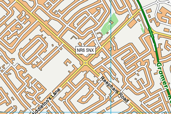 NR6 5NX map - OS VectorMap District (Ordnance Survey)