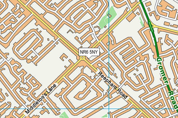 NR6 5NY map - OS VectorMap District (Ordnance Survey)