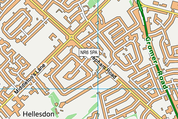 NR6 5PA map - OS VectorMap District (Ordnance Survey)