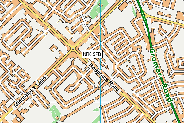 NR6 5PB map - OS VectorMap District (Ordnance Survey)