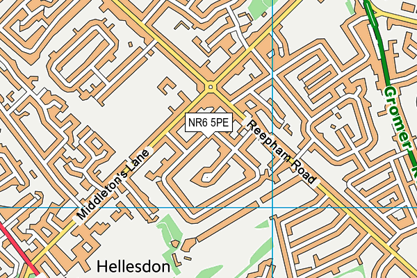 NR6 5PE map - OS VectorMap District (Ordnance Survey)