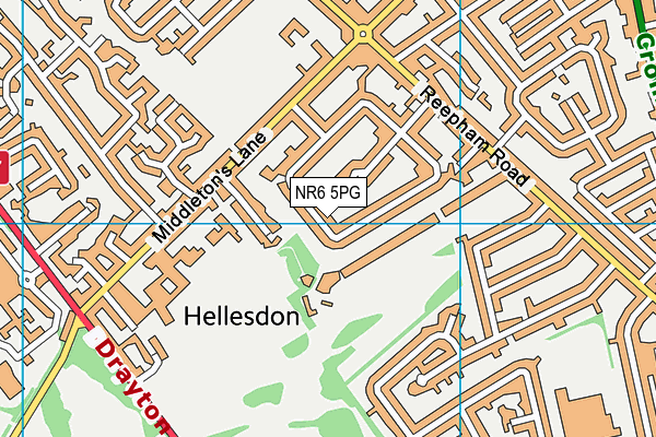NR6 5PG map - OS VectorMap District (Ordnance Survey)