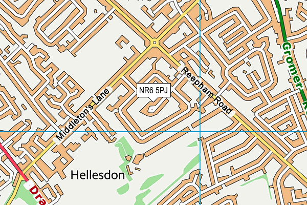 NR6 5PJ map - OS VectorMap District (Ordnance Survey)